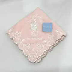 Y606-324　WEDGWOOD ウェッジウッド タオルハンカチ 花柄 刺繍のサムネイル
