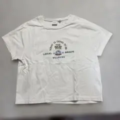 MOUSSY ロゴ刺繍 クルーネックTシャツ ホワイト Fのサムネイル