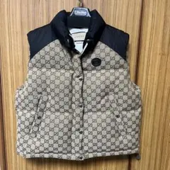 【希少 極美品】 GUCCI ダウンベスト クレスト GG 総柄 ネイビー 40 キ*ワ様 THE NORTH FACE X GUCCI ダウンベスト