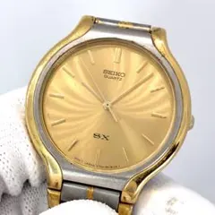 【稼働】 セイコー 腕時計 メンズ SX ゴールド コンビ クォーツ