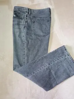 ユニクロWOMEN ワイドストレートジーンズ W32(81.5) Gray