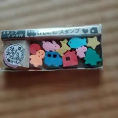 消しゴムスタンプセット インク付き