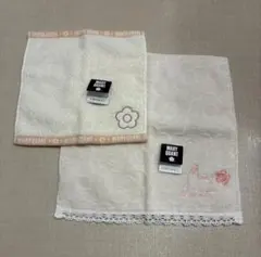 MARY QUANT 花柄タオルハンカチ 2枚セット