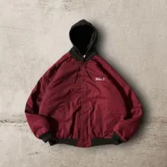 USA製Clarkfieldフーディスタジャン短丈ジャケット刺繍バーガンディXLのサムネイル