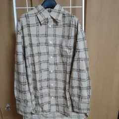 ユニクロ×MARNI　オーバーサイズプリントシャツ　ブラウン　Мサイズ