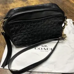 COACH ブラック ショルダーバッグ