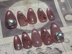 【現品】　ピンクハートマグネット　ネイルチップ