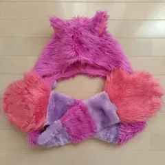 ディズニー　チェシャ猫 マフラーキャップ　　しっぽキーホルダー セット チシャ猫
