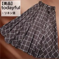 TODAYFUL トゥデイフル ベルテッドチェックフレアスカート 38のサムネイル