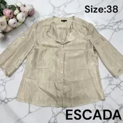 ESCADA エスカーダ シルク混 シースルー ブラウス 38 Mのサムネイル