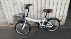 ✨CANORO 折りたたみ自転車 ホワイト 20インチ - メルカリ