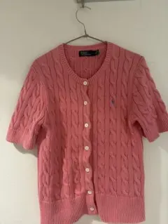Polo by Ralph Lauren ケーブルニット 半袖 ピンク M