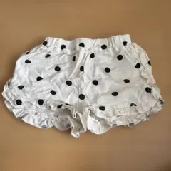 水玉模様 フリル付きショートパンツ 80