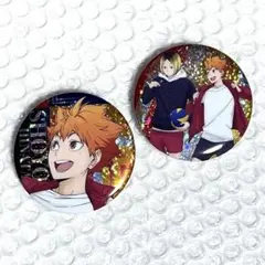 ハイキュー‼︎ ビスケット　缶バッジ　日向翔陽・孤爪研磨