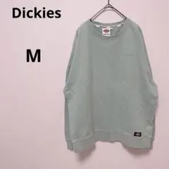 ディッキーズ　クルーネック スウェット グリーン　ロゴ刺繍　コットン100%のサムネイル