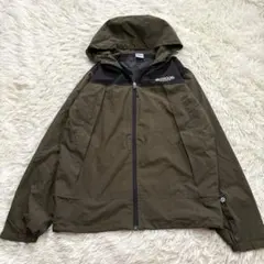 y7297 美品✨アウトドア ナイロンジャケット M カーキ ロゴ刺繍 アウター