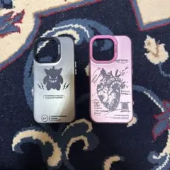 ゲンガー・ハートデザインiPhone 16pro ケース2種セット