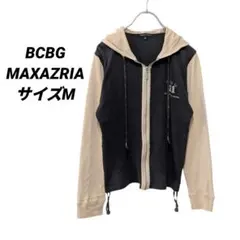 BCBGMAXAZRIA　サイズM　ジップアップパーカー　バイカラー　Y2Kのサムネイル