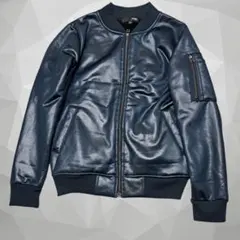 00's　y2k　ボンバージャケット　MA-1　裏ボア　ジップアップ　短丈　M