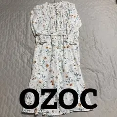 OZOC オゾック花柄ロングワンピース 白　ホワイト　38