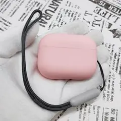 AirPods Pro 2 ストラップ付シリコンケース [09]ライトピンク