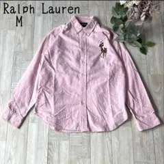 【ラルフローレンRalph Lauren】オックスフォード長袖シャツ　ピンク　M