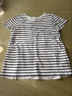 ストライプ 半袖Tシャツ バックオープンのサムネイル