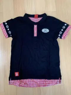 BABY DOLL Tシャツ S 黒/赤チェックのサムネイル