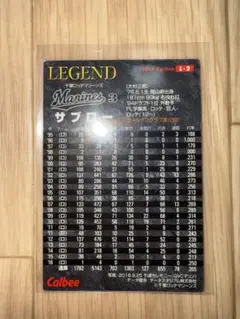 2017 Calbee サブロー サイン入りカード