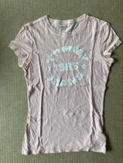 TOMMY JEANS トミージーンズ サークルロゴ 半袖 Tシャツ ピンク Sのサムネイル