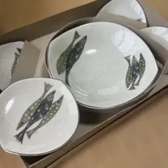 魚柄 銘々皿 5枚セット 取り皿 レトロ 食器のサムネイル