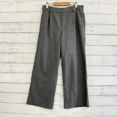 ZARA スラックス ワイド S グレー 春秋 レディース ゴムウエスト