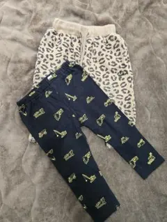 BABYDOLLヒョウ柄スェット80cm＆車柄レギンスセット