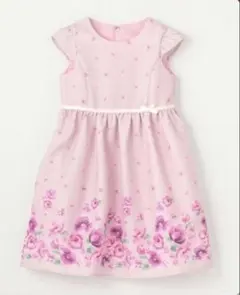 新品 anyfam エニィファム フラワープリントワンピース ピンク 120