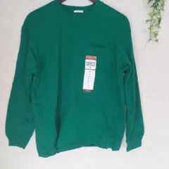 GU ヘビーウェイト 長袖カットソー S グリーン