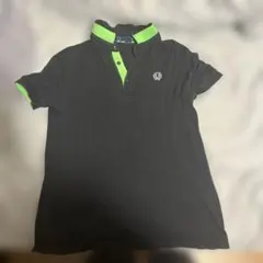 Fred Perry ポロシャツ M ブラック/グリーン 短丈 y2k swag
