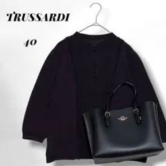 【TRUSSARDI】長袖ブラウス/綺麗め/上品/綿混/透け感/レディース/40のサムネイル