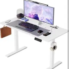 電動昇降式デスク　机　ゲーミングデスクUSB・コンセント付　120x60cm