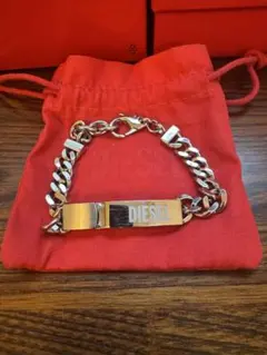 DIESEL シルバーチェーンブレスレット