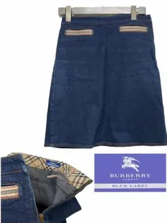 BURBERRY London ブルーレーベル デニム スカート ノバチェック