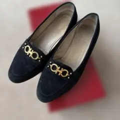 Salvatore Ferragamo スエード ローファー ブラック