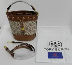椿様。美品 TORY BURCH ショルダーバッグ Tモノグラム ジャガード