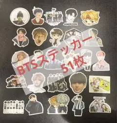 ✨BTS 防弾少年団シール✨　アイドル　ステッカー　50枚＋1枚おまけ