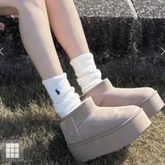 厚底ムートンブーツ ［fa049］