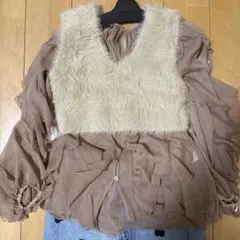 Dignite Collier フェザーニット ベスト