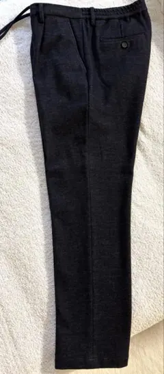SIMPLICITE plus ウール混イージーパンツ ネイビー XL