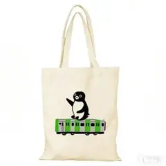 Suicaのペンギン 電車 トートバッグ キャンバス　34*38cm