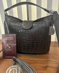 新品　BEAUGRAND ボーグラン ワニ革 JRA認定 2WAY バッグ