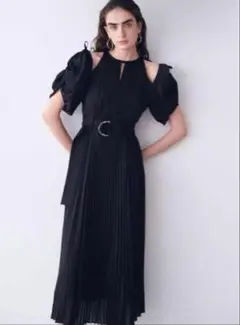 SNIDEL 2way ボリュームスリーブプリントワンピース