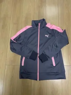 PUMA レディース トラックジャケット O グレー×ピンクジャージ